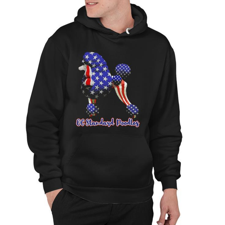 Patriotic Flag Poodle For American Poodle Lovers Hoodie