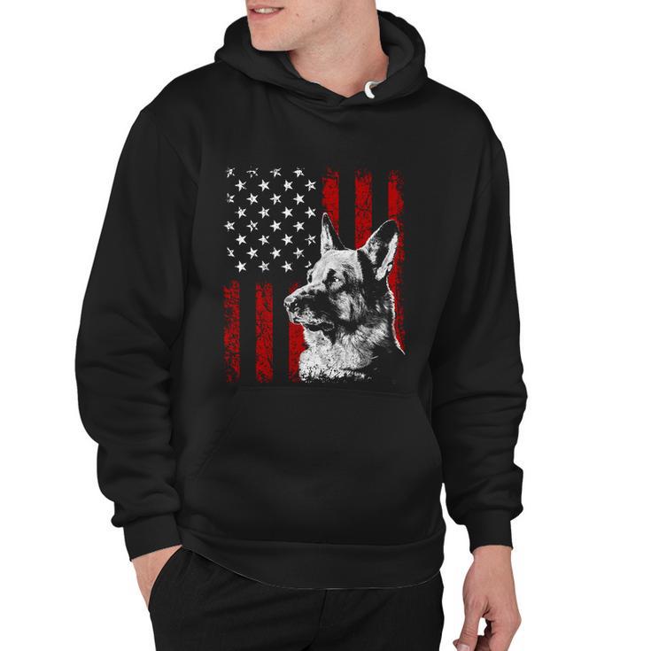 Patriotic German Shepherd American Flag Dog Gift V2 Hoodie