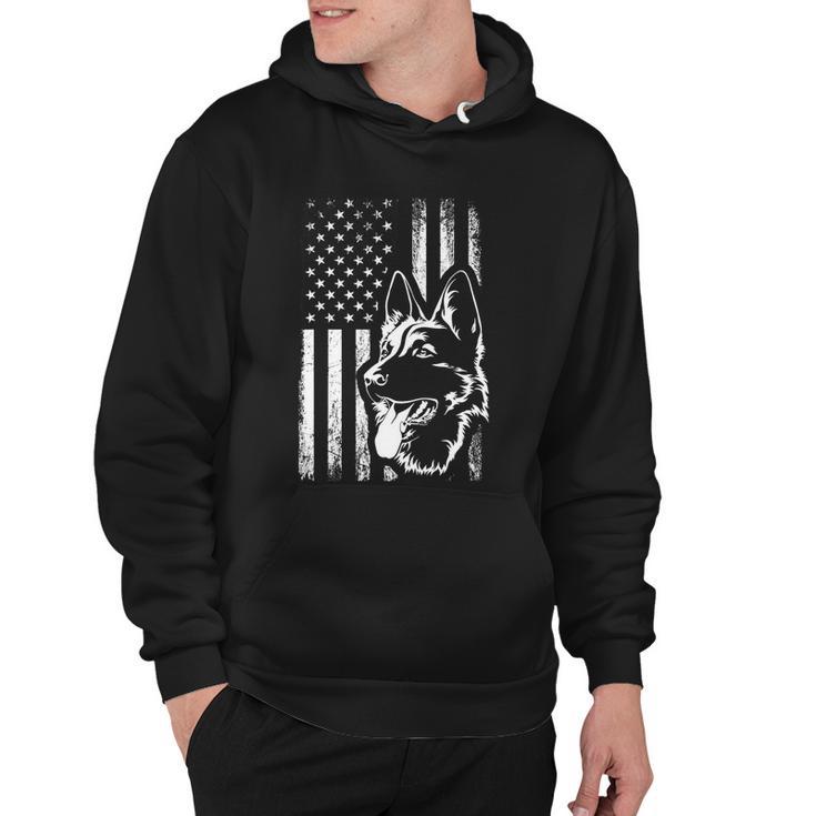 Patriotic German Shepherd American Flag Dog Lover Gift V2 Hoodie