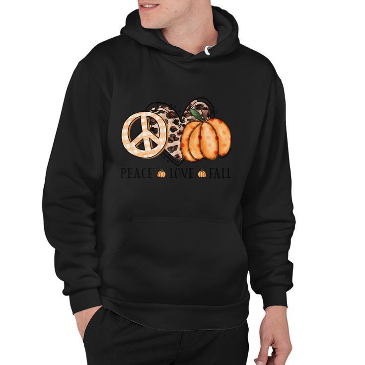 Peace Love Fall Thanksgiving Quote Hoodie