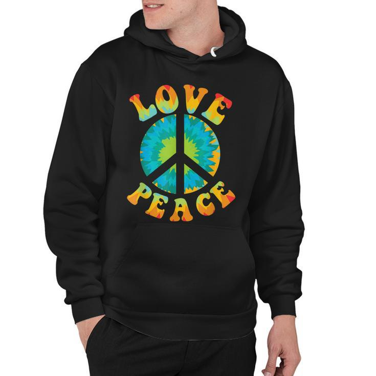Peace Sign Love 60S 70S Tie Dye Hippie Halloween Costume  V9 Hoodie