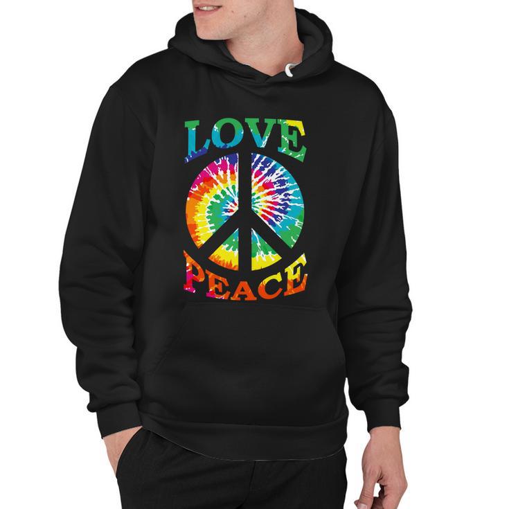 Peace Sign Love Retro 60S 70S Tie Dye Hippie Costume Hoodie