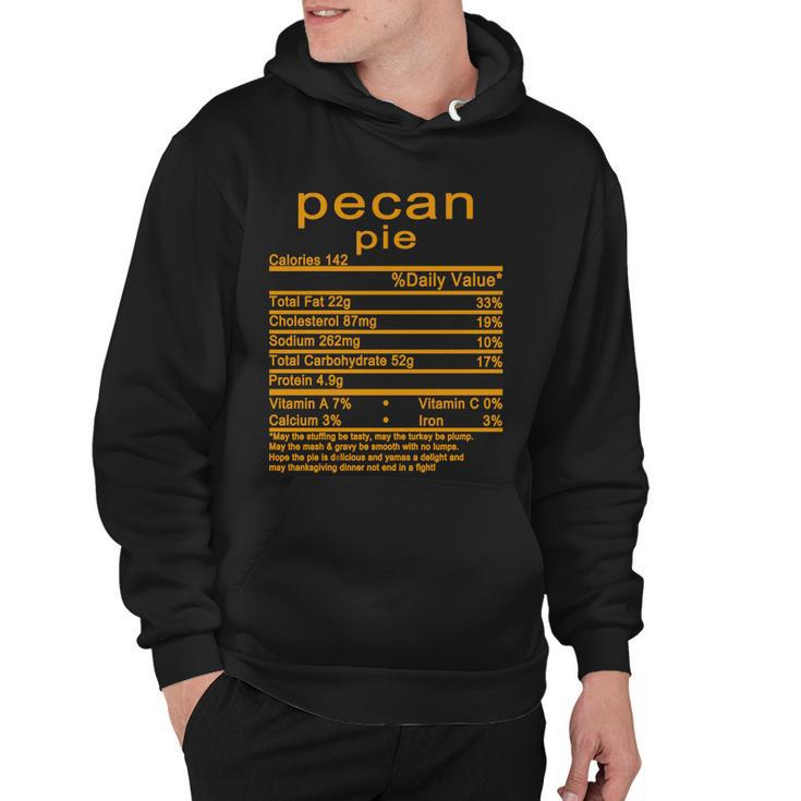 Pecan Pie Nutrition Facts Label Hoodie