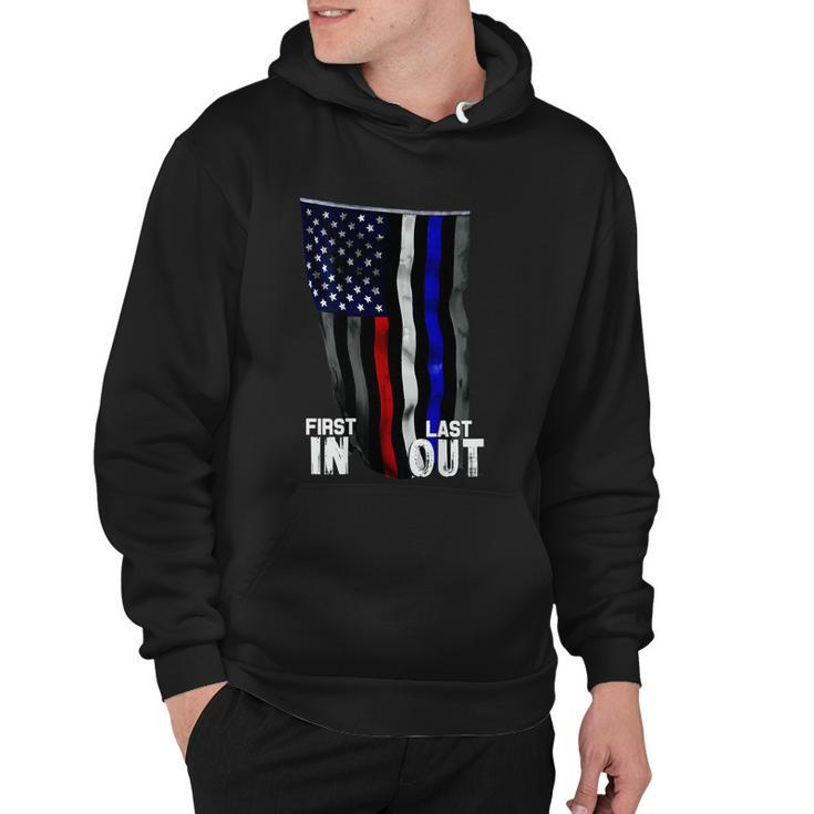 Police Fire Ems First Responder American Flag Hoodie