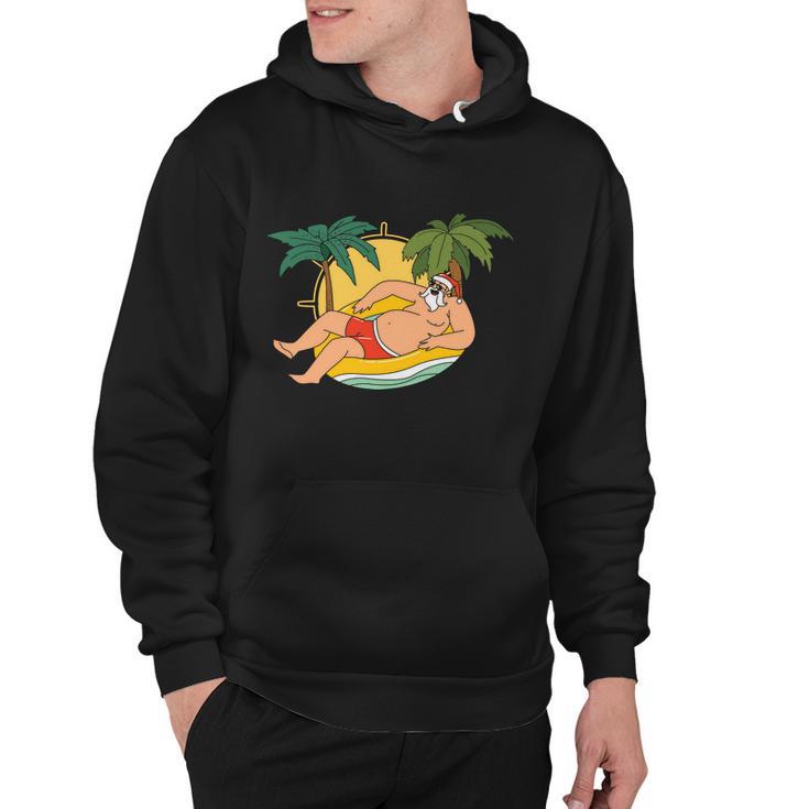 Pool Party Santa Christmas In Christmas In July V2 Hoodie