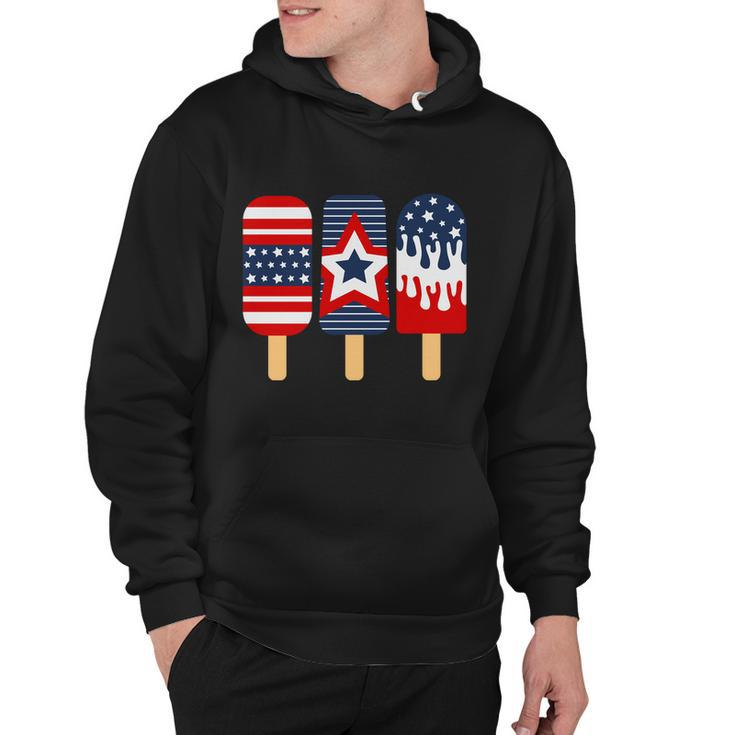 Popsicle Red White Blue American Graphic Plus Size Shirt For Men Women Family Hoodie