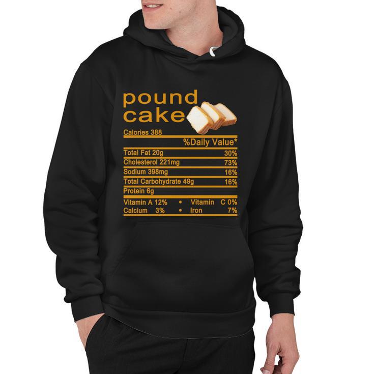 Pound Cake Nutrition Facts Label Hoodie