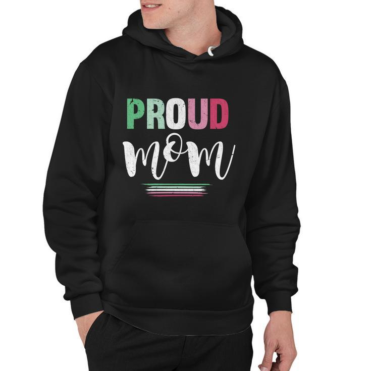Proud Mom Abrosexual Flag Lgbtq Mothers Day Abrosexual Gift Hoodie