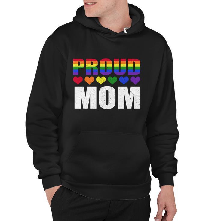 Proud Mom Lgbtmeaningful Giftq Gay Pride Ally Lgbt Parent Rainbow Heart Gift Hoodie