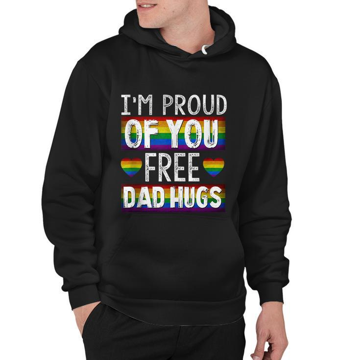 Proud Of You Free Dad Hugs Funny Gay Pride Ally Lgbtq Men Hoodie