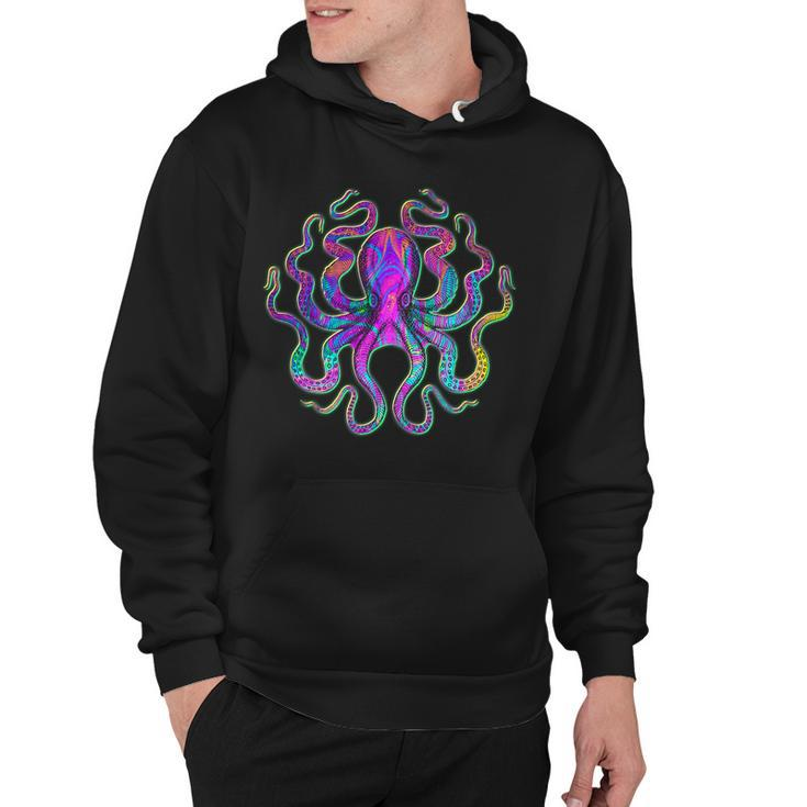 Psychedelic Octopus Tshirt Hoodie
