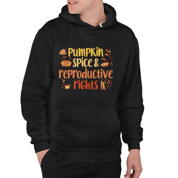 Pumpkin Spice And Reproductive Rights Pro Choice Feminist Funny Gift V3 Hoodie