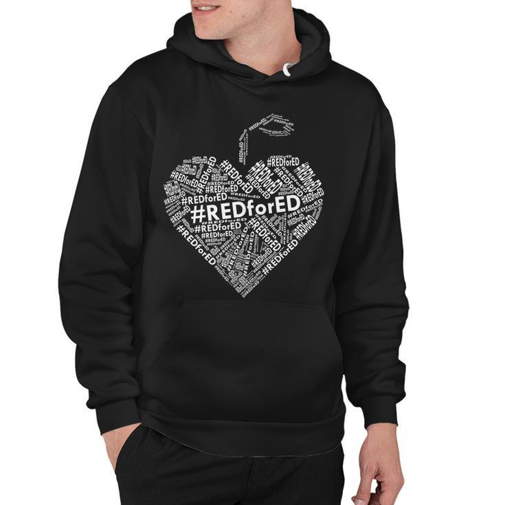 Red For Ed Apple Heart Hoodie