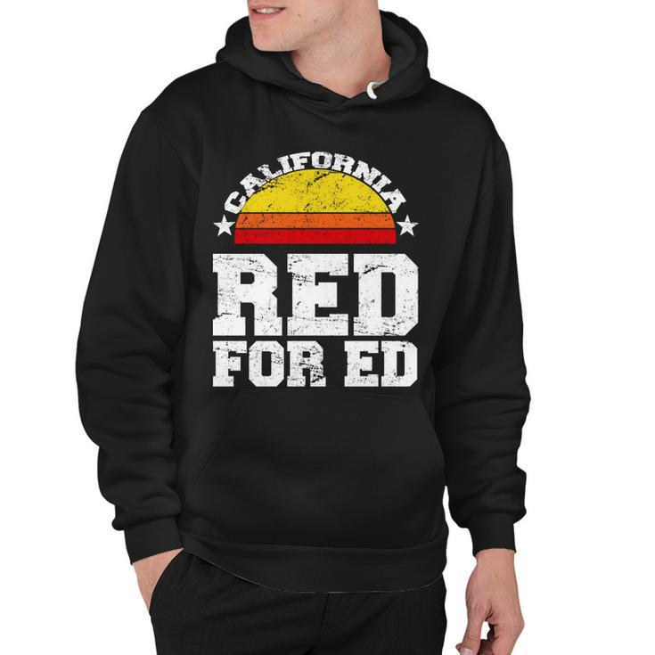 Red For Ed California Sunset Disstressed Hoodie