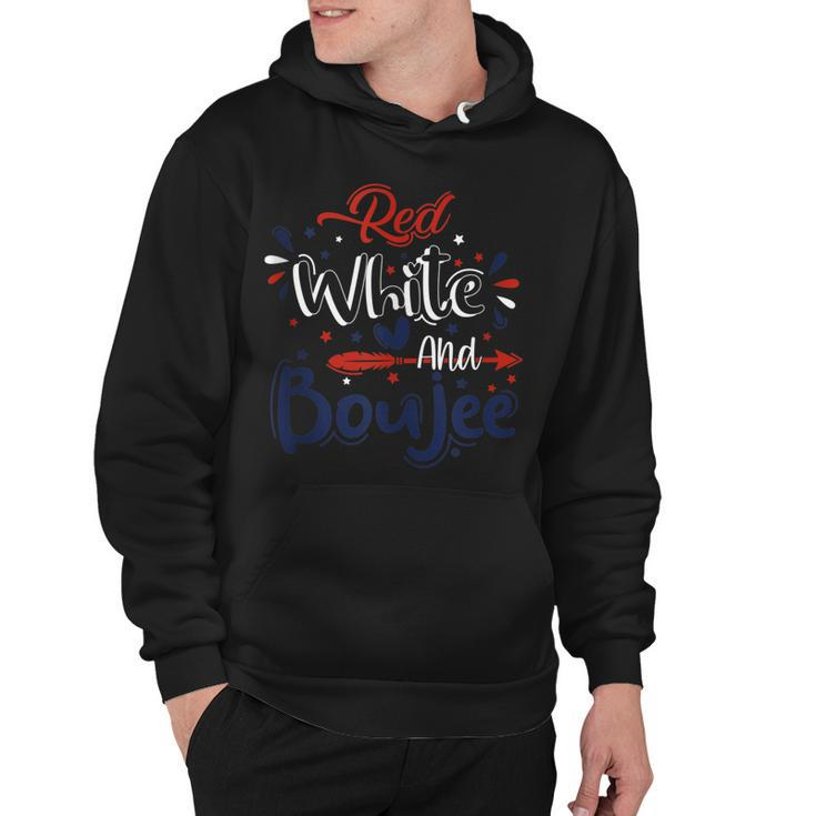 Red White And Boujee Funny 4Th Of July Patriotic July Fourth  Hoodie