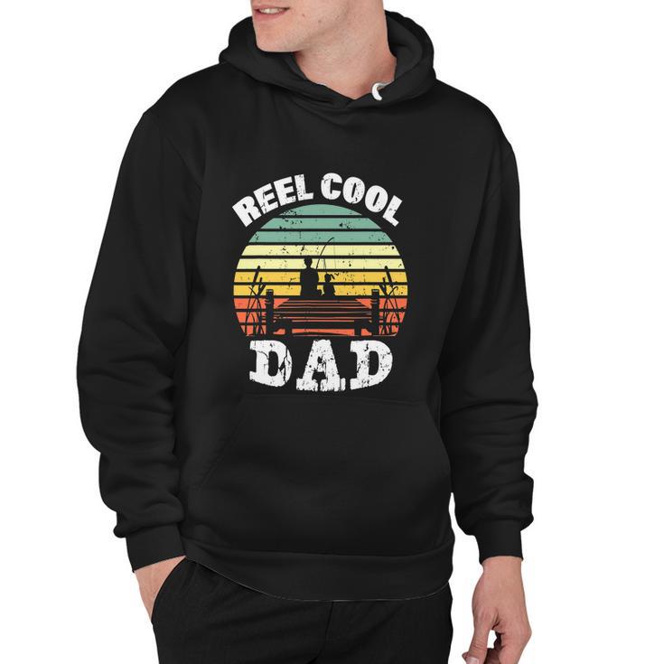 Reel Cool Dad Fisherman Daddy Funny Fathers Day Hoodie