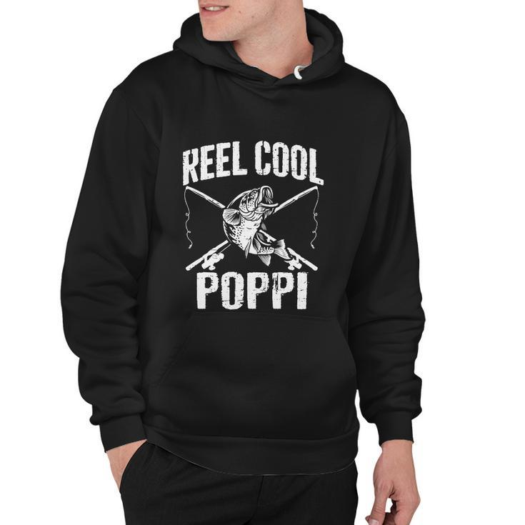 Reel Cool Poppi Fishing Fathers Day Grandpa Dad Hoodie