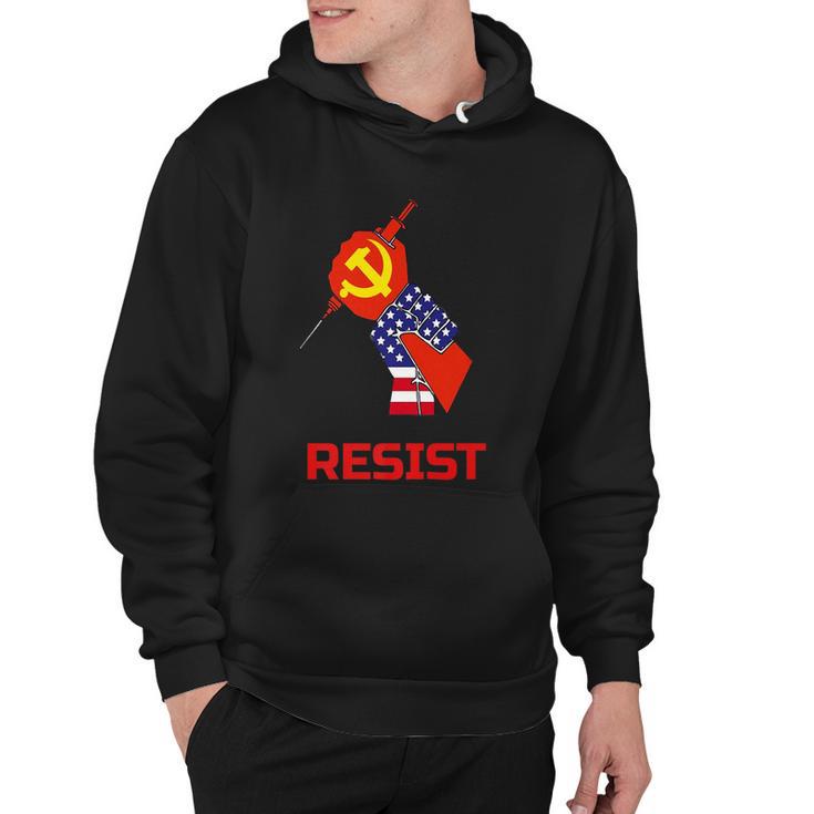 Resist Anti Vaccine Mandates And Communisum  Premium Tshirt Hoodie