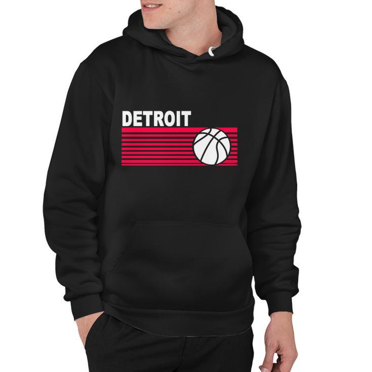 Retro Detroit Basketball Classic Logo Hoodie