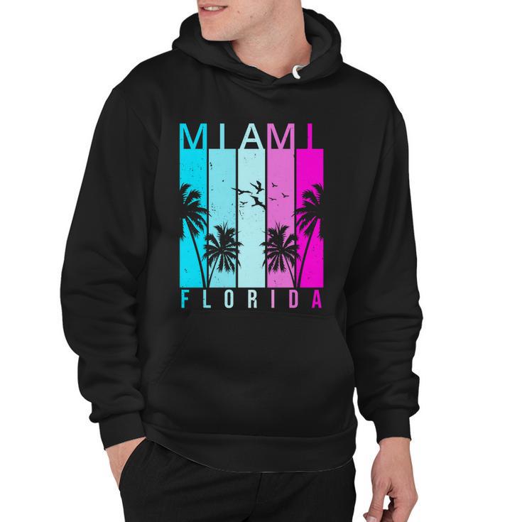 Retro Miami Florida Summer Neon Colors Hoodie