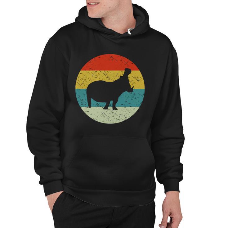 Retro Vintage Hippopotamus V2 Hoodie