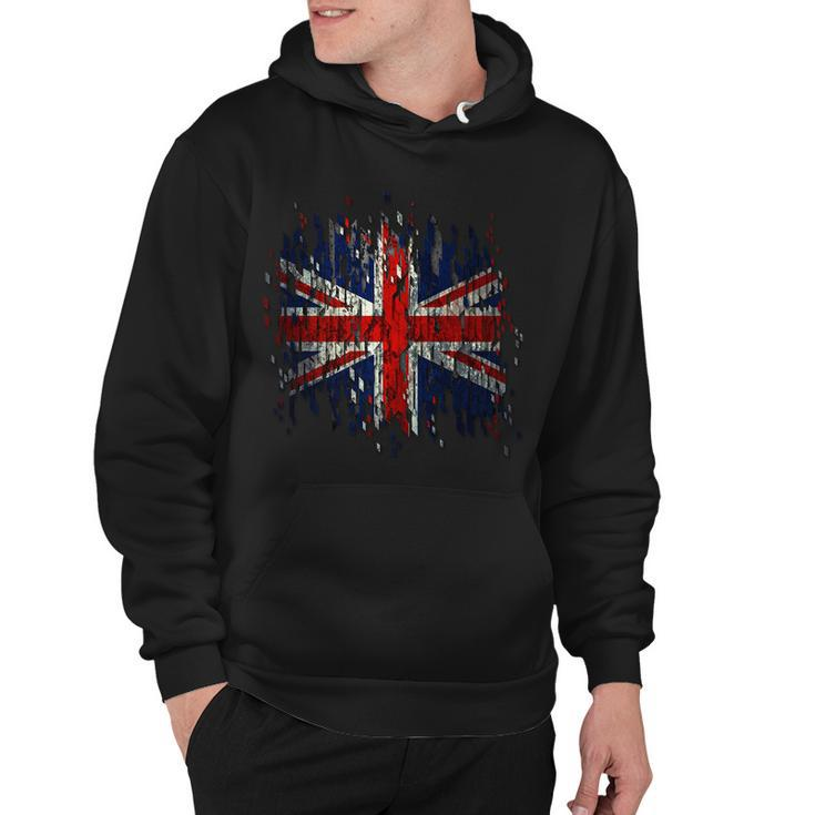 Ripped Uk Great Britain Union Jack Torn Flag Hoodie