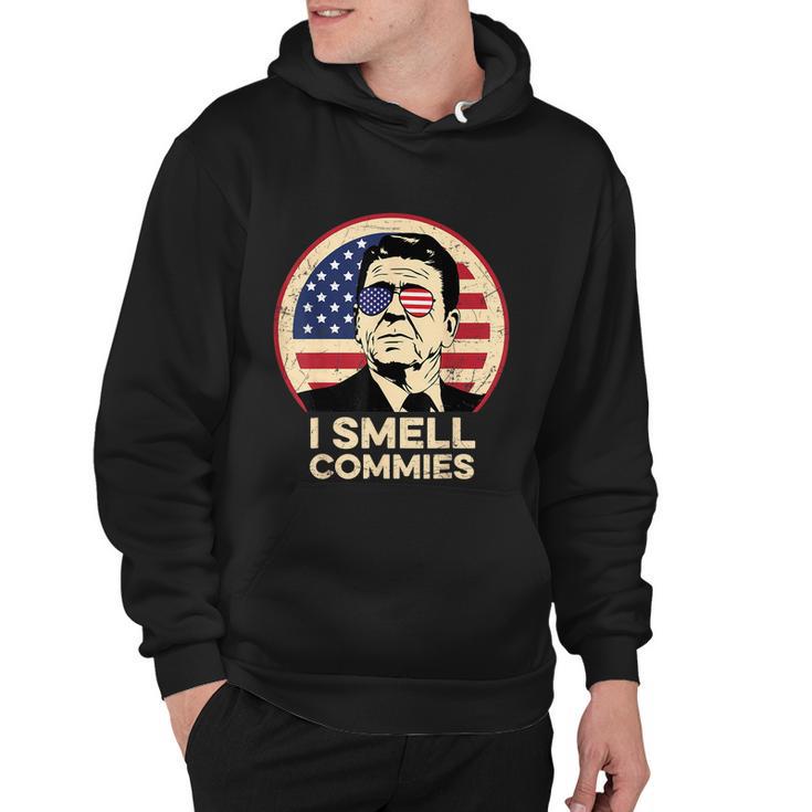 Ronald Reagan I Smell Commies Patriotic American President Hoodie