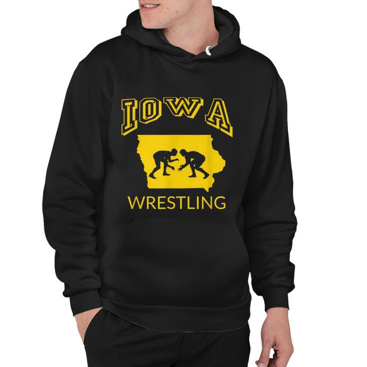 Silhouette Iowa Wrestling Team Wrestler The Hawkeye State Tshirt Hoodie