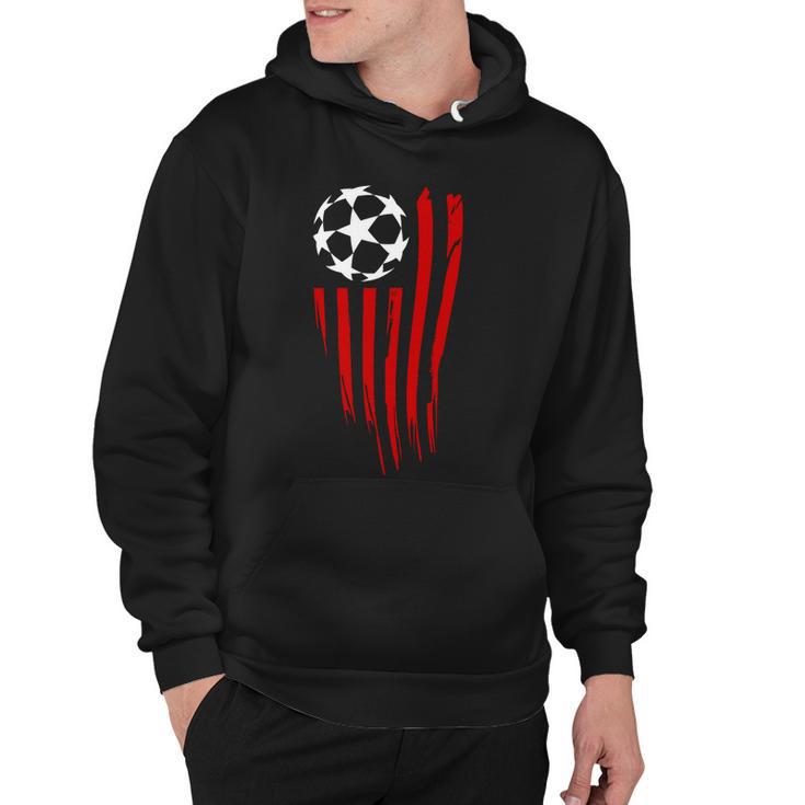 Soccer Ball American Flag Hoodie