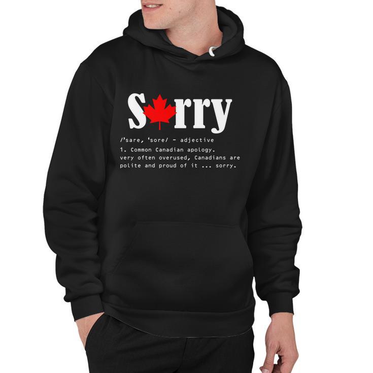 Sorry Definition Canadian Apology Hoodie