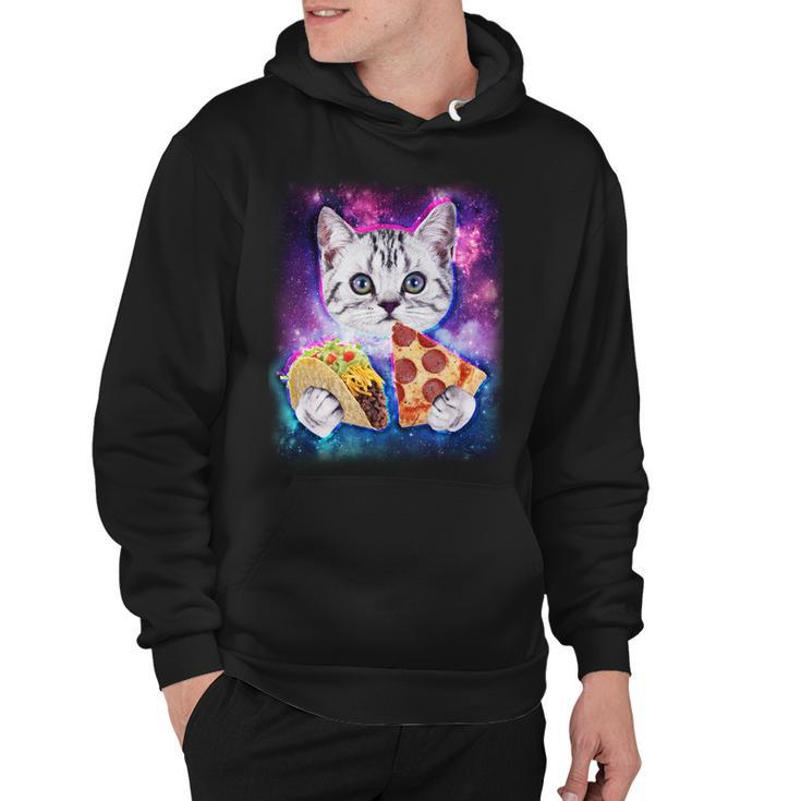 Space Cat Pizza And Tacos Tshirt Hoodie