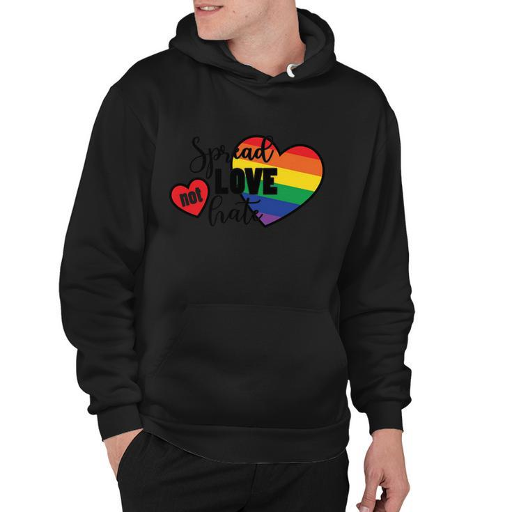 Spread Love Not Hate Lgbt Gay Pride Lesbian Bisexual Ally Quote Hoodie