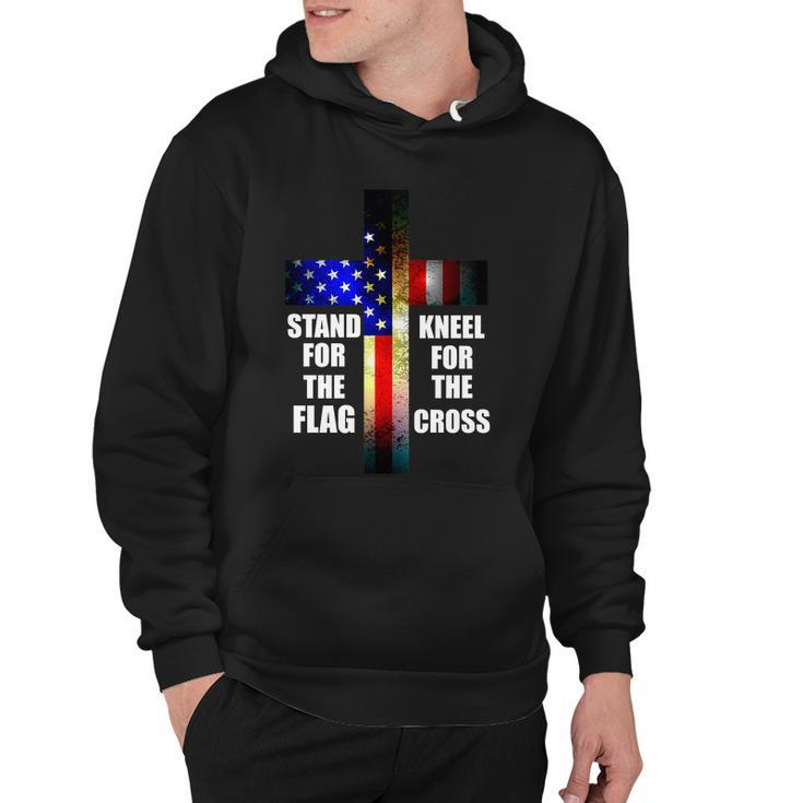 Stand For The Flag Kneel For The Cross Usa Flag Hoodie