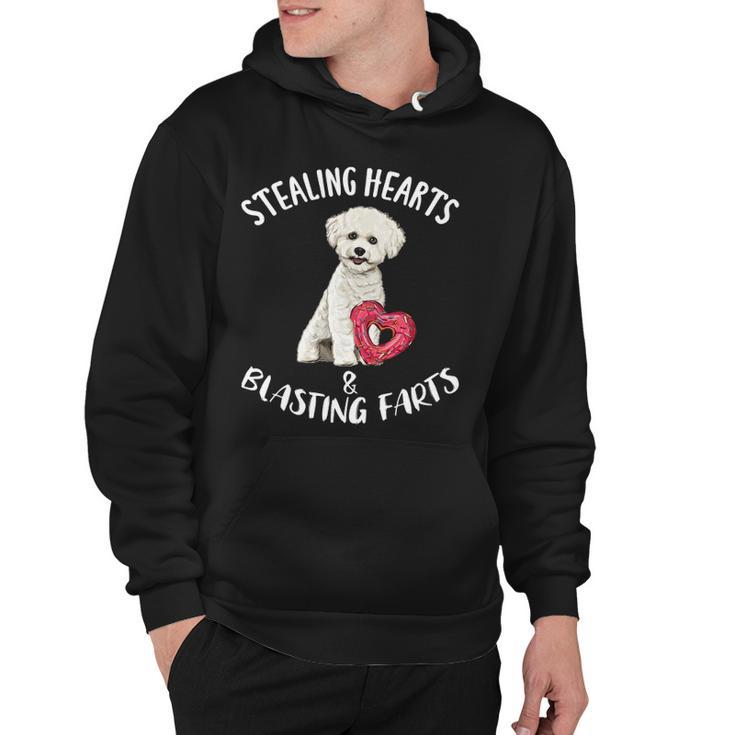 Stealing Hearts Blasting Farts Bichons Frise Valentines Day Hoodie