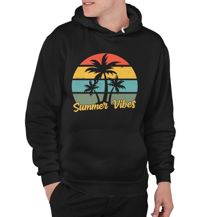 Summer Vibes Tropical Retro Sunset Hoodie