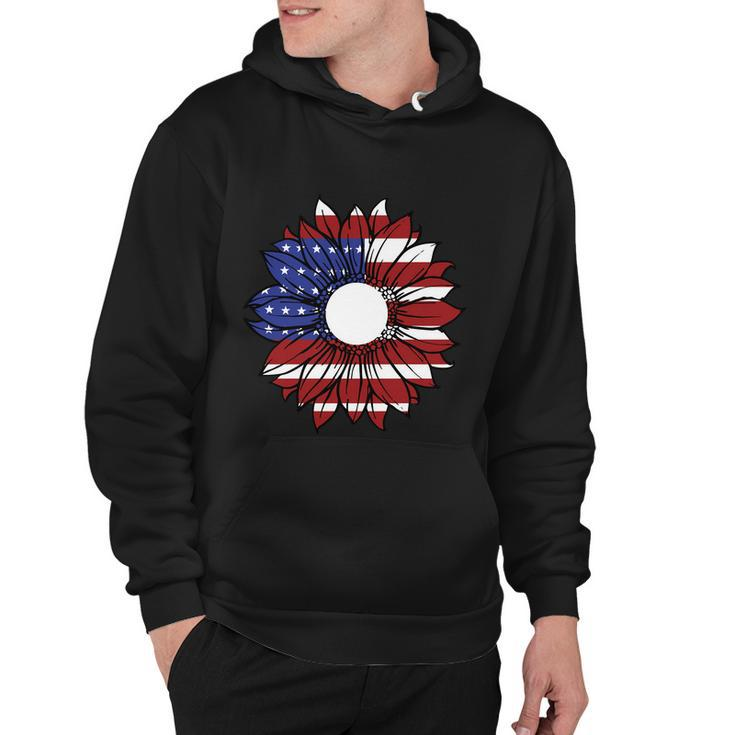 Sunflower American Flag 4Th Of July Independence Day Patriotic Hoodie