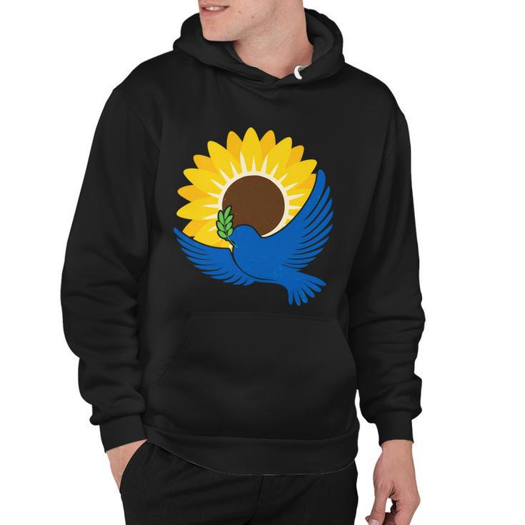 Sunflower Peace Dove Stand With Ukraine End The War V2 Hoodie