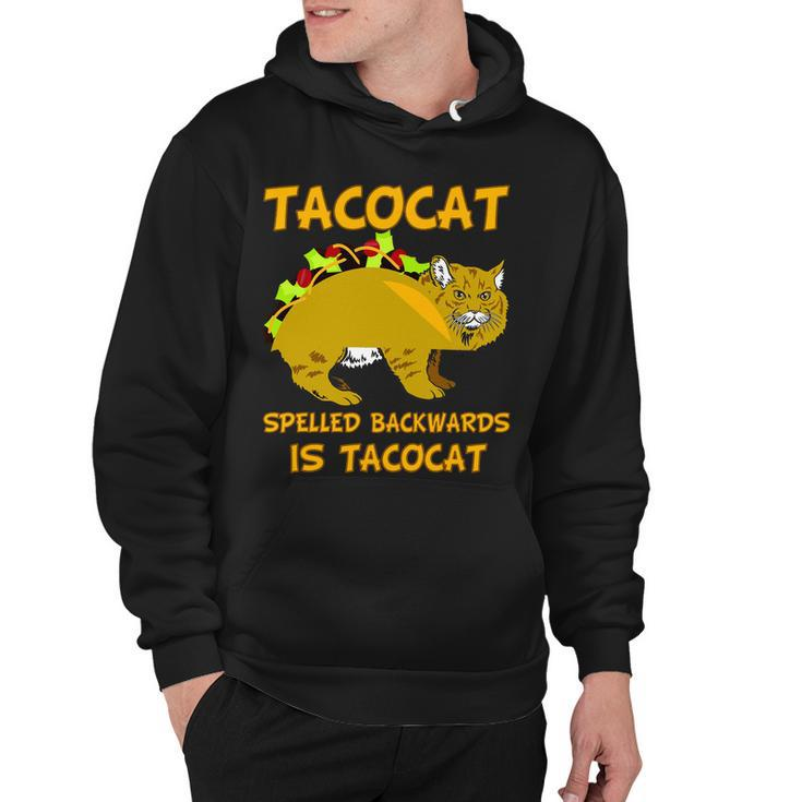 Tacocat Spelled Backwards Funny Cat Tshirt Hoodie