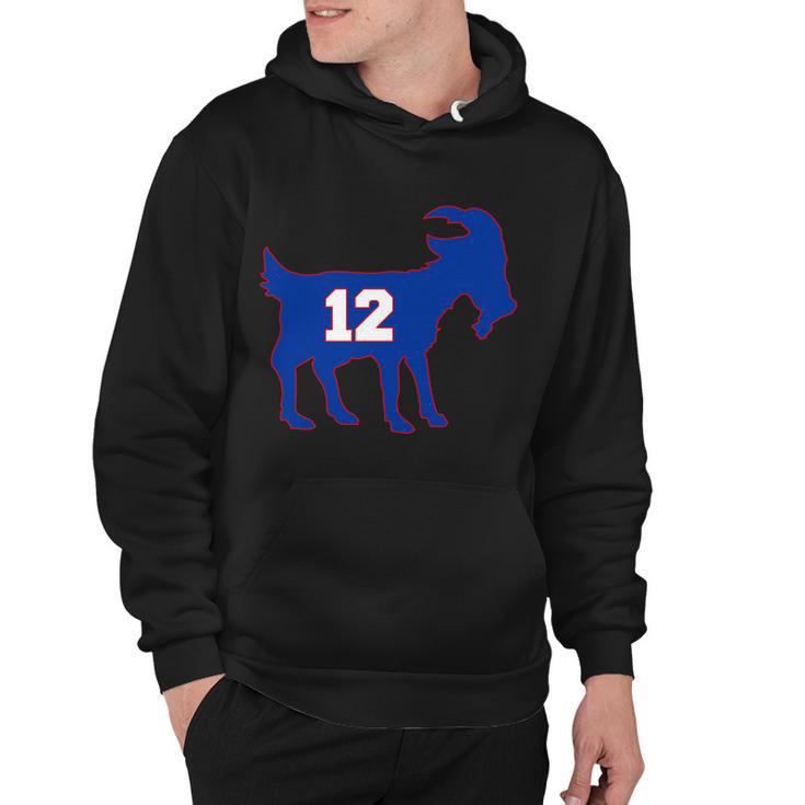 The Goat 12 New England Fan Football Qb Tshirt Hoodie