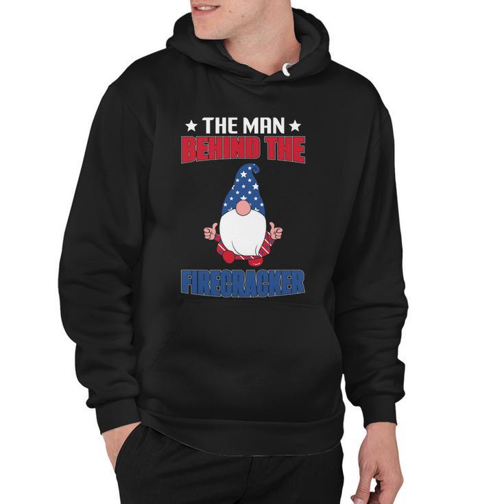 The Man Behind Firecracker Gnome Graphic 4Th July Plus Size Hoodie