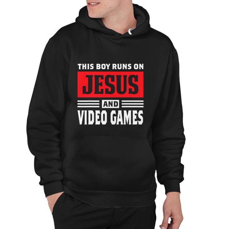 This Boy Runs On Jesus And Video Games Christian Hoodie