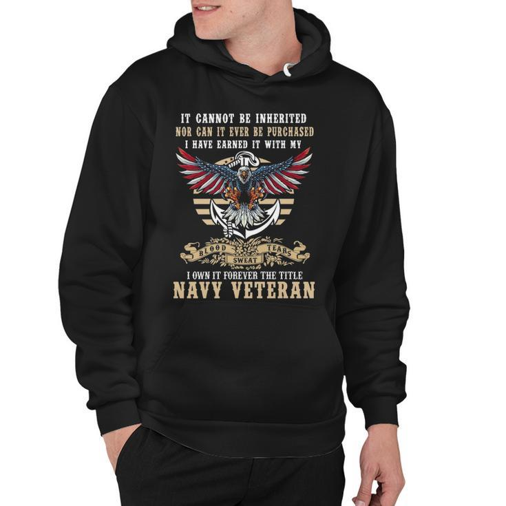 Title Navy Veteran Hoodie