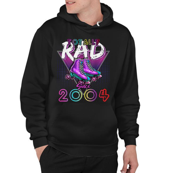 Totally Rad Since 2004 80S 18Th Birthday Roller Skating  Hoodie