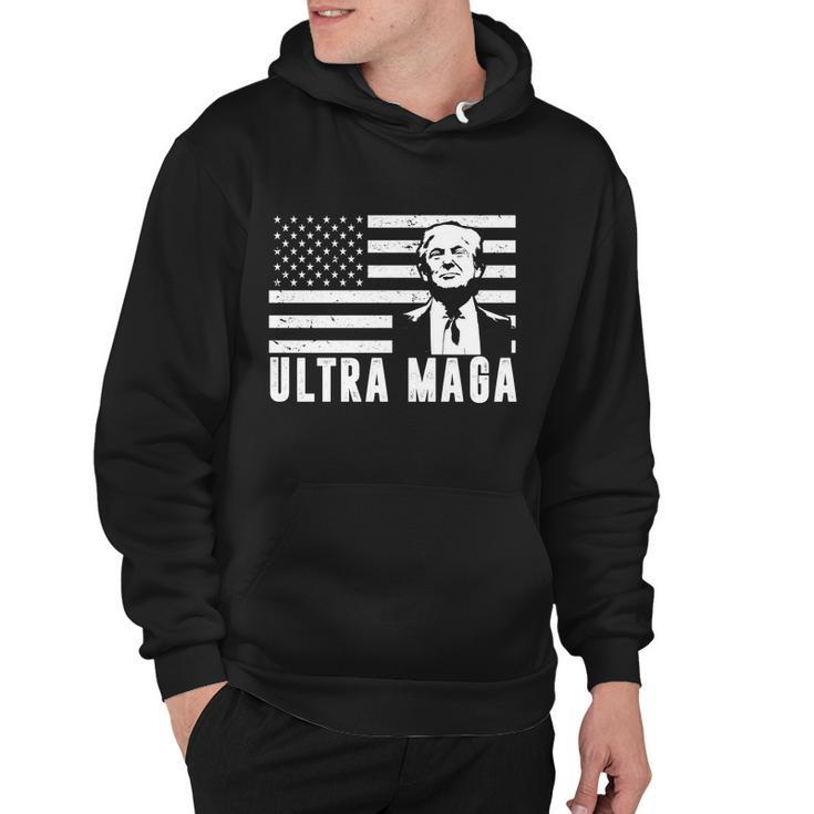 Ultra Maga Donald Trump Usa Flag V2 Hoodie