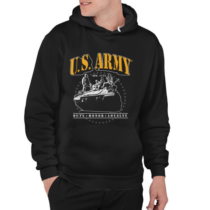 US Army Tank Duty Honor Loyalty Hoodie