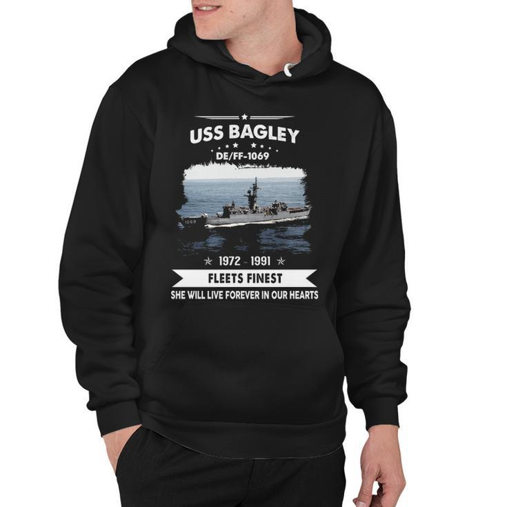 Uss Bagley  Ff 1069 De  Hoodie