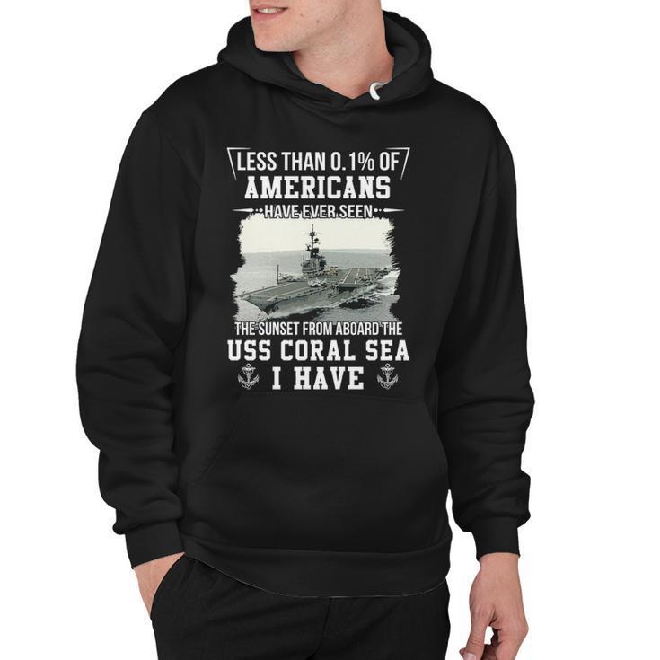 Uss Coral Sea Cv 43 Cva 43 Sunset Hoodie