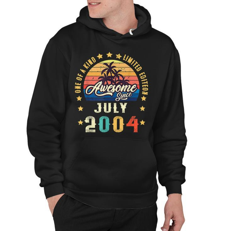 Vintage 18Th Birthday Awesome Since July 2004 Epic Legend  Hoodie