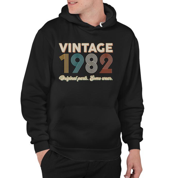 Vintage 1982 Original Parts Some Wear 40Th Birthday Hoodie