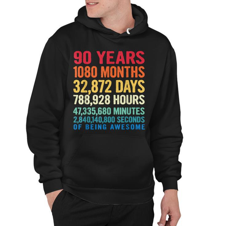 Vintage 90 Years Of Being Awesome Unique 90Th Birthday Gifts  Hoodie